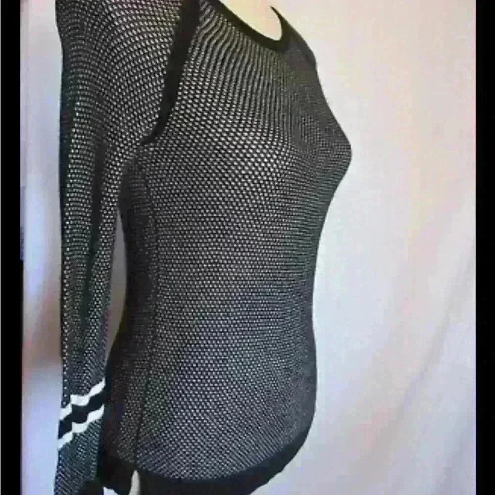 RAG & BONE /JEAN $290 Sweater Sz XS Black & White Viscose Long Sleeve Top